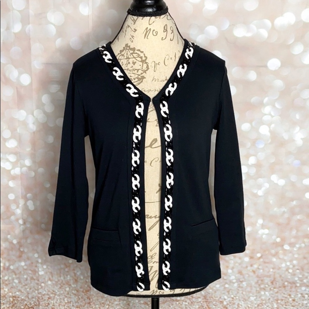 RAFAELLA - Open-Front Cardi